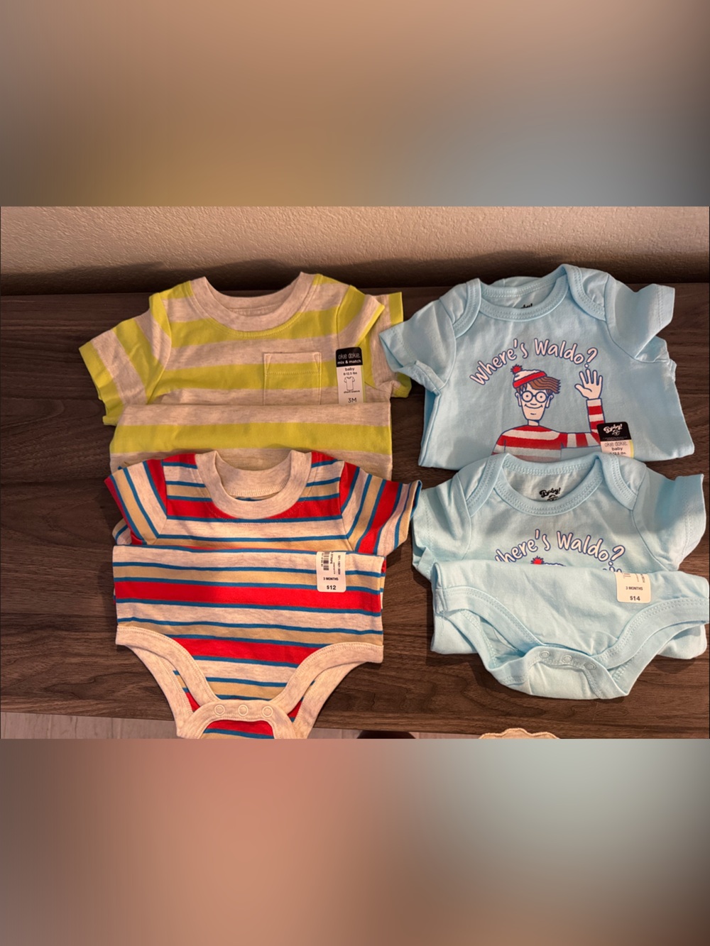 NWT Lot ($54) of Onesies/Top from Okie Dokie and Baby! by Universal, 3 months